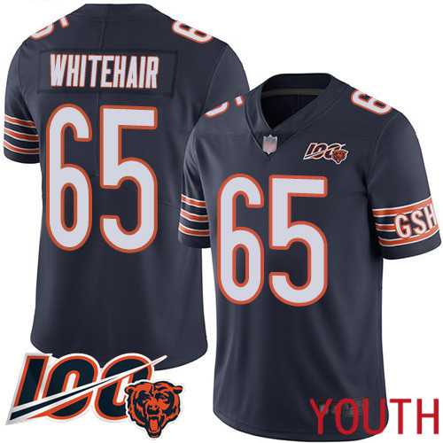 Chicago Bears Limited Navy Blue Youth Cody Whitehair Home Jersey NFL Football #65 100th Season
